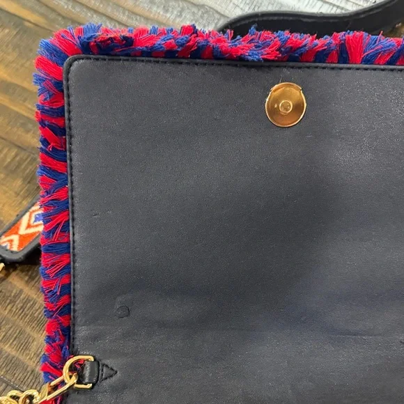 RARE Tory Burch Colorful Floral Embroidered Crossbody Bag - Picture 7 of 16